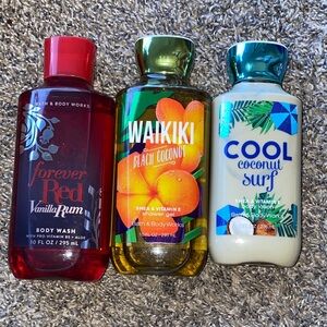Bath & Body Works Trio: Coconut and Vanilla Body Washes & Lotion